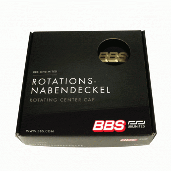 4 x BBS 3D Rotation Nabendeckel Ø56mm schwarz, Logo gold - 58071047.4